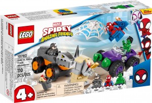 Конструктор LEGO Spidey Битва Халка з Носорогом на вантажівках
