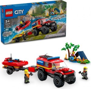 Конструктор LEGO® CITY Пожежний позашляховик з рятувальним човном