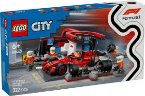 Конструктор LEGO® CITY Піт-стоп і піт-екіпаж F1® з болідом Ferrari