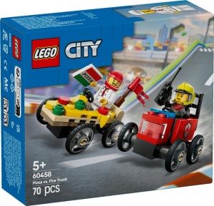 Конструктор LEGO® CITY Great Vehicles «Піца-авто проти пожежної машини