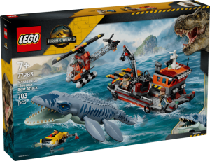 Конструктор LEGO® Jurassic World® Напад мозазавра на човен